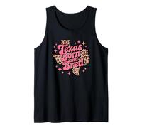 Texas Born and Bred Leopard Pattern Lone Southern Girl Tank Top