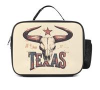 Texas Bull Skull Lunch Bag Insulated Lunch-Box Large Capacity Cooler Tote Bags for Men Women Picnic