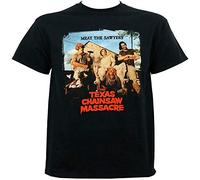 Texas Chainsaw Massacre Meat The Sawyers T-Shirt Vintage Gift Unisex Black Tee L