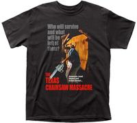 Texas Chainsaw Massacre Men T Shirt Film Movie Poster Huge Print Leatherface DVD B Black