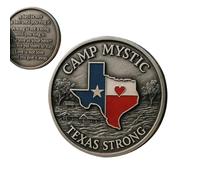 Texas Challenge Coin, Commemorative Token, Courage And Belief Integration, Cultural Symbol Of Texas, Keepsake Souvenir, Engraved Design, Durable Finish, For Friends, Family, 1.57x1.57 X 0.12 Inches