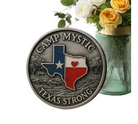 Texas Challenge Coin - Metal Token, Commemorative Keepsake, Souvenir Gift | Collectible Coin With Texas Map Design For Friends, Veterans, Seniors, Adults, Men, Women, Appreciation, Family Rem