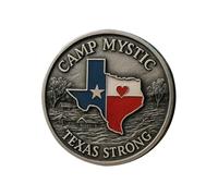 Texas Challenge, Prayer Coin, Lone Star Faith Emblem Antique Gold Enamel Finish Double-Sided Collectible Item Gift Idea, Token Souvenir for Friends Women Family Adults Father Men