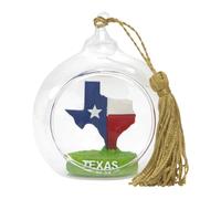 Texas Christmas Ornament Glass 3 Inches