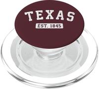 Texas Classic White Vintage Text Est. 1845 PopSockets PopGrip for MagSafe