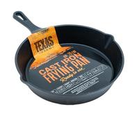 TEXAS CLUB Cast Iron Pan with Handle - Metal Handle Frying Pan for All Types of Grills, Ovens, Hotplates - Diameter 20 cm