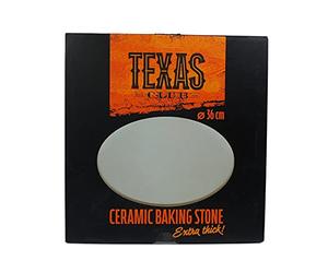 TEXAS CLUB Pizza Stone Grill & BBQ, Ceramic Baking Stone for Kamado Bono Media/Grande/Limited Grills I 36 cm Diameter