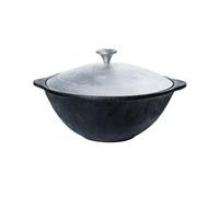 Texas Club Uzbek Kazan Pot, 12L - Versatile Cast Iron Pot For Kamado Grills, Ovens, And Camping Adventures