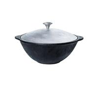 Texas Club Uzbek Kazan Pot, 16L - Cast Iron Pot For Culinary Excellence, Camping, And Kamado Bono Grande/limited Models