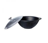 Texas Club Uzbek Kazan Pot, 3.6L - Cast Iron Pots For Culinary Versatility In Kamado Grills, Traditional Ovens, And Camping