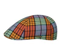 Texas Colour Check Flat Cap by Stetson