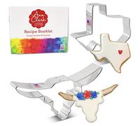 Texas Cookie Cutters 2-Pc. Set Made in The USA by Ann Clark, Texas, Longhorn
