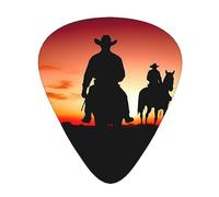 Texas Cowboy 12 Pack Guitar Plectrums With Storage Case, 0.46/0.71/0.96mm, Including Thin, Medium Thick Guitar Plectrums For Electric Guitars Bass Ukulele