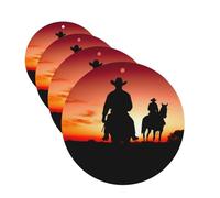 Texas Cowboy Car Air Fresheners Cards 4 Pcs Hanging Fragrance Scented Cards Long-Lasting Car Aromatherapy Tablets for Wardrobe Bathroom Car Interior Mirror Pendant Gifts