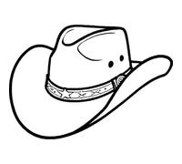 'Texas Cowboy Hat' Rubber Stamp - Unmounted Design for Crafting & Scrapbooking, A8 (RS00052632)