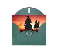 Texas Cowboy Holiday Cards | Double Sided Glitter Cardstock | Christmas, Birthday, Valentine's Day, Wedding & Party Invitations | Envelopes Included
