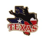 Texas Cowboy Metal Enamel Pin, Lone Star Rodeo Hat Accessory, 2.5cm