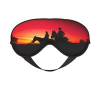 Texas Cowboy Sleep Mask Night's Sleep Soft Eye Mask Adjustable Strap Works Nap Position Sleeping Aid