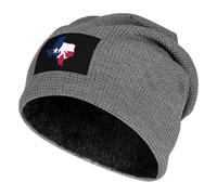 Texas Distressed Bigfoot Flag Beanie Hats Winter Warm Skull Pullover Cap Cozy Knit Cap for Men And Women Gifts