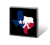 Texas Distressed Bigfoot Flag Custom Lapel Pins Square Brooch Tie Suit Dress Accessories for Men Women Wedding Birthday