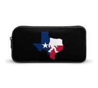 Texas Distressed Bigfoot Flag Funny Pen Case Pencil High Capacity Pouch Stationery Bag Makeup Cosmetic Organizer For Men Women