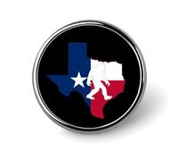 Texas Distressed Bigfoot Flag Round Brooch Pin Lapel Pins Tie Suit Dress Accessories for Men Women Wedding Birthday
