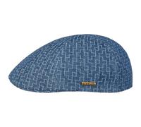 Texas Embroidered Denim Flat Cap by Stetson