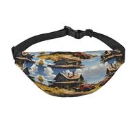 Texas Farm Tractor Boys large waist bag, travel crossbody waist bag, suitable for enjoying sports, running, cycling, travel, fishing
