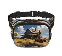 Texas Farm Tractor Printed multifunctional waist bag, unisex trendy messenger bag, travel sports storage bag