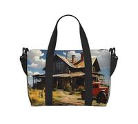 Texas Farm Tractor Prints Handbag Crossbody Travel Bag Comfortable Lightweight and Waterproof Suitable for Travel and Everyday Use.