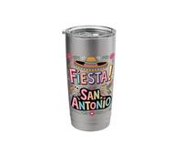 Texas Fiesta Squad San Antonio Bold Folk Art Vibes Stainless Steel Insulated Tumbler
