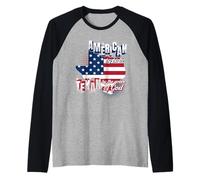 Texas Flag | American By Birth Texan By The Grace of God Raglan Baseball Tee
