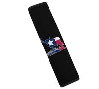 Texas Flag Longhorn Cow Car Seat Belt Pads Cover Durable Seatbelt Shoulder Strap Car Accessories 1PCS