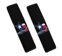Texas Flag Longhorn Cow Car Seat Belt Pads Cover Durable Seatbelt Shoulder Strap Car Accessories 2PCS