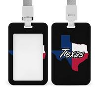Texas Flag Map Funny ID Badge Holder with Lanyard Name Card Holders for Work Nurse Teacher
