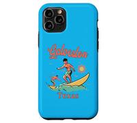 Texas Galveston TX Surfer Surfing Fishing Pier Boardwalk Case for iPhone 11 Pro