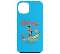 Texas Galveston TX Surfer Surfing Fishing Pier Boardwalk Case for iPhone 13