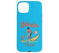Texas Galveston TX Surfer Surfing Fishing Pier Boardwalk Case for iPhone 15 Plus