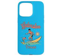 Texas Galveston TX Surfer Surfing Fishing Pier Boardwalk Case for iPhone 15 Pro Max