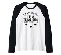 Texas Girl Humor Design Loud and Proud Southern Spirit Raglan Baseball Tee