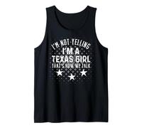 Texas Girl Humor Design Loud and Proud Southern Spirit Tank Top