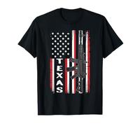 Texas Gun USA Flag Rifle - 2A Patriot Gun Pride USA T-Shirt