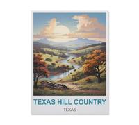 Texas Hill Country Texas,Jigsaw Puzzles for Adults 1000 Piece, Classic Puzzle Teens Boys Girls Puzzles Sturdy Tight Fitting Pieces,Letters On Back for Ideal Challenging And Gift(75x50cm)-D55