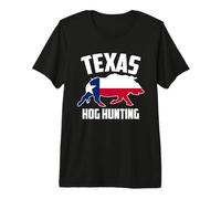 Texas Hog Hunting Pig Wild Boars Boar Hog Hunter Flag Texan Premium T-Shirt