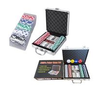 Texas Holdem Poker Chips - Card Game Chips Set, Aluminum Box Blackjack And Card Club, ABS PP Material | Accessory Home Night Durable Storage Case Entertainment 100 200 Pieces