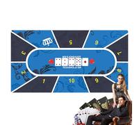 Texas Holdem Poker Mat, Poker Table Mat - Rubber Table Cloth Game Mat | Washer Games in Texas Board Game Rooms, Family Evenings and Meeting Friends