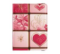 Texas Hold'em Red Gold Valentines Leather Passport and Vaccine Card Holder Combo for travel Travel Documents Organizer Protector Badge ID Vaccine Card Holder Wallet for men Ultra Slim