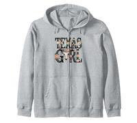 Texas Home Spirit with Boho Desert Western Vibes Zip Hoodie
