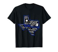 Texas Houston Map San Antonio Dallas Austin Fort Worth Value Graphic T-Shirt