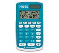 Texas Instruments Black Scientific Calculator | 2-line display, 4 basic arithmetic types, large coloured buttons, solar and battery powered - ideal for primary school